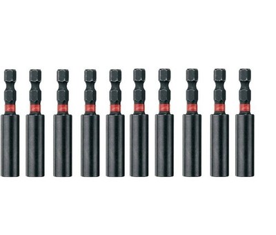 Milwaukee Shockwave magnetischer Bithalter 1/4 Zoll Sechskant 60 mm - 10 Stück