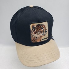 Goorin Bros The Farm Micro Suede Cheetah Black Snapback Trucker Hat Cap NWT's
