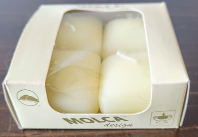Rare Set (4) Molca Design Square Unscented Floating Candles Made In Netherlands