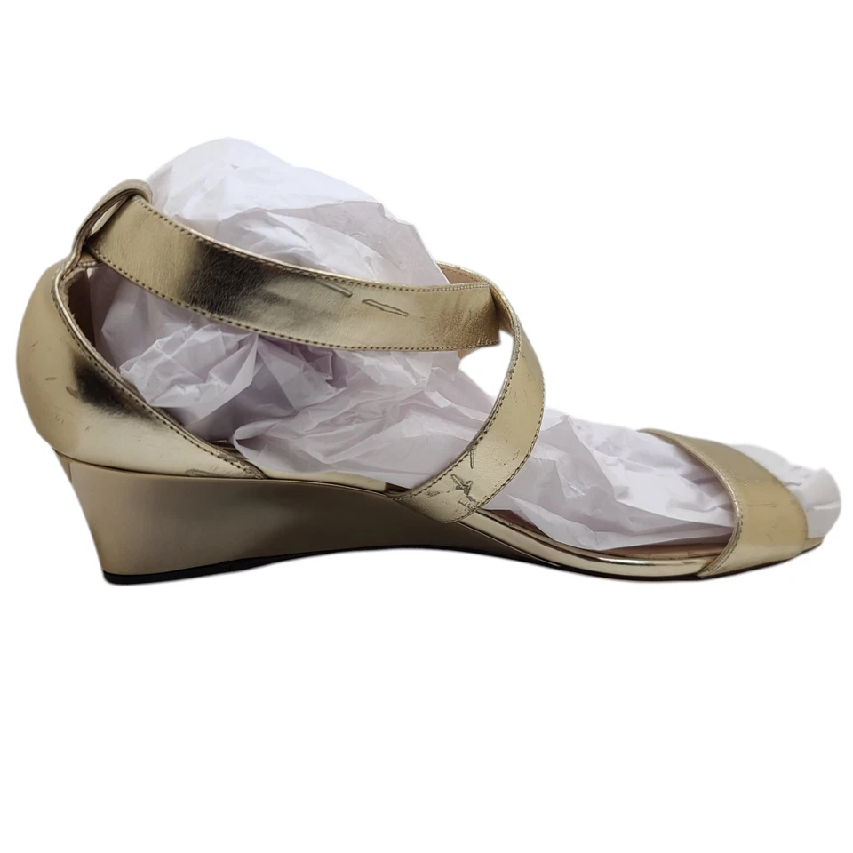 Jimmy Choo Gold Metallic Leather Gladiator Sandals 40EU/10US *See Description* - Image 3 of 4