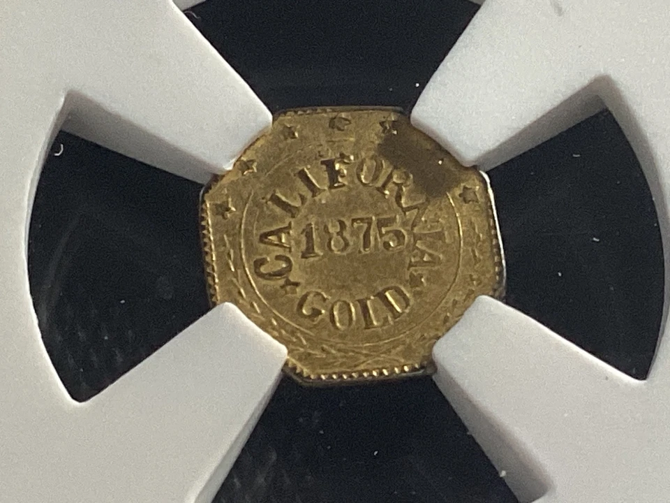 1875 California Gold, Arms of Calif / NGC MS64 / Gold Rush! BEAUTIFUL COIN #742 - Image 3 of 3