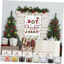 52 Pcs Christmas Hot Chocolate Bar Cocoa Bar Supplies 8 Acrylic Classic Color