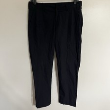 Athleta Womens Size 4 Black Flat Front Performance Chino Athletic Nylon Pants