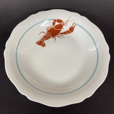 Vintage Limoges France Porzellan Hummer Suppe Pasta Schale 22 cm &uuml;berbacken um 1960