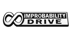 1pc Infinite Improbability Drive Car Emblem 3d Chrome Badge 6 Inch Long