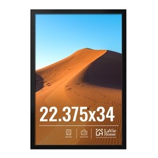 LaVie Home 22.375x34 Picture Frame for Wall Display, 22.375x34 Black Picture ...
