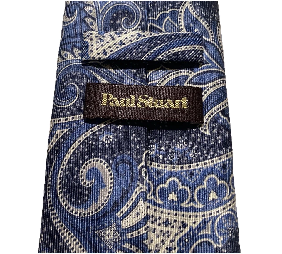 Gravata Paul Stuart floral multicolorida masculina 100% seda feita na Itália em excelente estado usado - Imagem 4 de 4