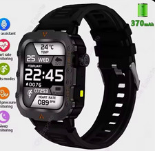 Smartwatch Schwarz GPS Bluetooth-Anrufe Herzfrequenz Schlaf Schrittzähler