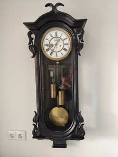 Wanduhr Pendeluhr 2 Gewichts Regulator Gründerzeit Gustav Becker