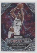2021 Panini Prizm Draft Picks Fireworks Circles Scottie Barnes #4 Rookie RC 0y0n