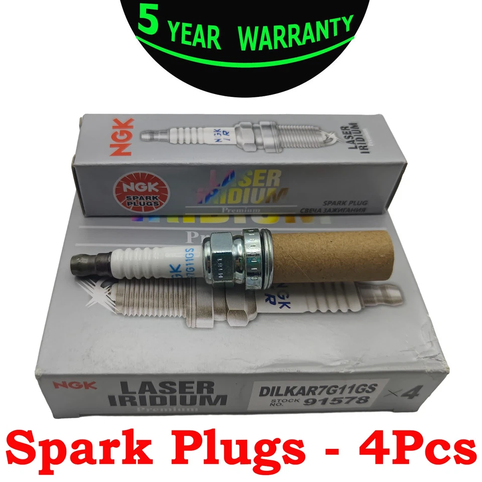 4PCS 12290-5A2-A01 IRIDIUM SPARK PLUGS DILKAR7G11GS New FOR NGK HONDA ACC 91578 - Image 2 of 4