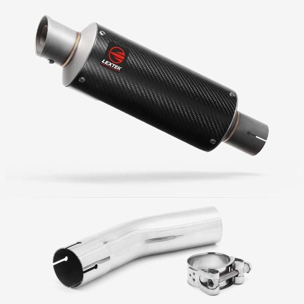 Lextek GP8C GP Stubby Exhaust 240mm with Link Pipe for Lexmoto LXR 125 & 380