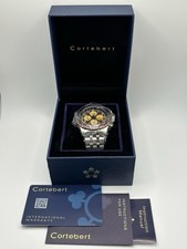 Orologio Cortebert CB-3006-44 Rosewood Marrone Cronografo Nuovo con Scatola e Documenti