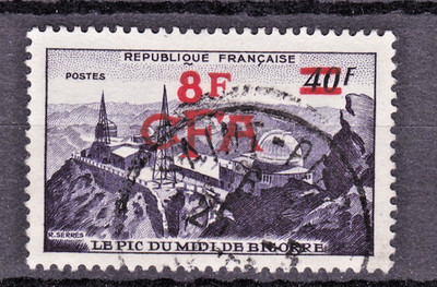BRIEFMARKE 1949-52 REUNION ÜBERLADUNG CFA NR. 302A - SIEHE SCAN -