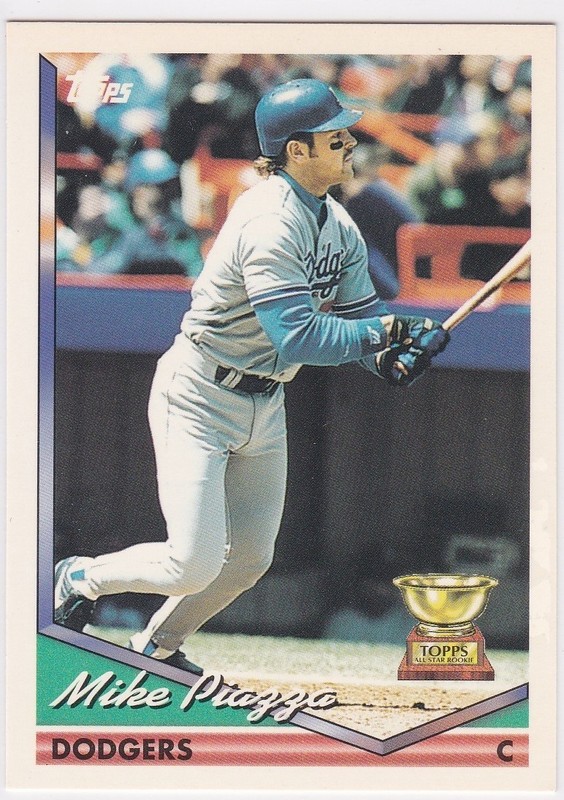 MIKE PIAZZA All-Star ROOKIE CARD Topps #1 Baseball Los Angeles Dodgers NY METS!