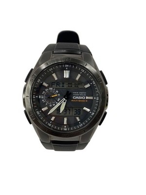 CASIO Solar Wristwatch Analog Rubber BLK WVA M650