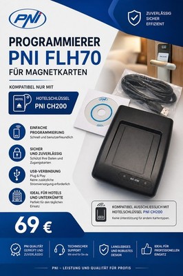 Programmierer PNI FLH70 für Magnetkarten, die nur mit Hotelschlüsseln PNI CH200