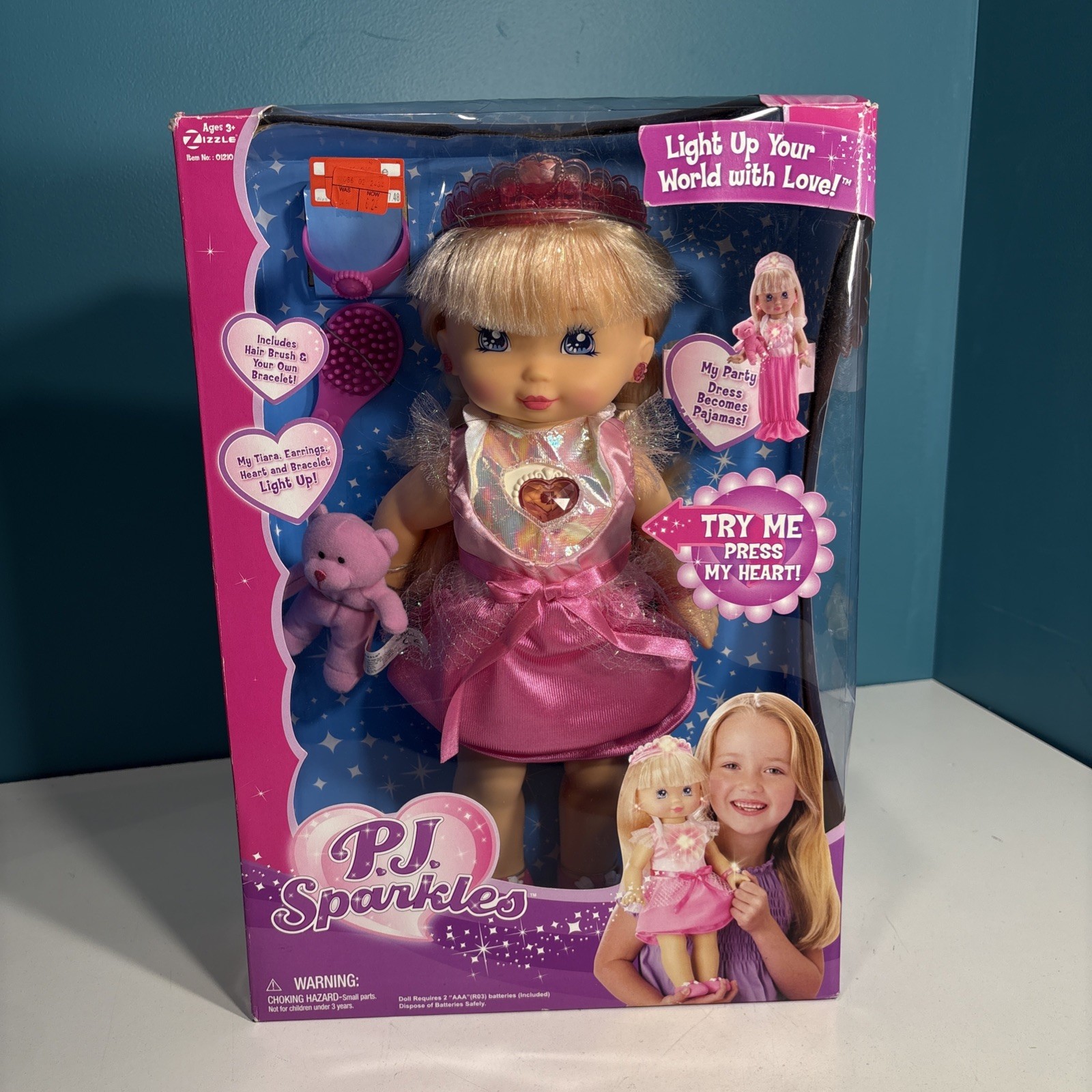 Vintage Mattel  P.J. Sparkles star Brite light Up Doll Works