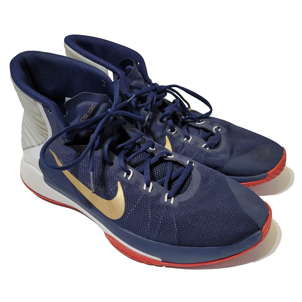 Nike Prime Hype DF Blue White Gray Basketball Shoes - Size‎ 9,5 Nike Mens Prime Hype DF 683705-006 Blue Basketball Shoes  main image 2