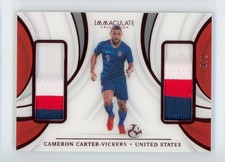 2021 Cameron Carter-Vickers Panini Immaculate Ruby USMNT Jersey Patch Card 7/8