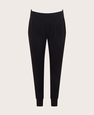 Boody Bamboo Blend Stretch Jogger Pants Solid Black Downtime Lounge Sz S Pajama