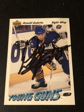 1991-92 Upper Deck Young Guns Donald Audette #585 AUTO