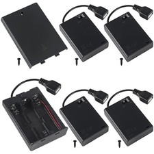 MKBKLLJY 5 Pcs 3 AA M. 3AA Battery Holder Cover With USB Female Socket