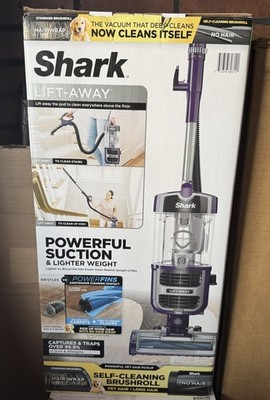 Shark Lift-Away ZD201 Powerfins Self-Cleaning Upright Vacuum, Eggplant