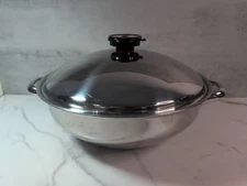 RARE Society Sensi-Tone 12" Wok & Lid Stainless Steel Cookware USA