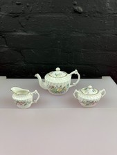 Aynsley Wild Tudor Small Individual Tea Pot 0.5 Pints With Jug & Sugar Bowl Set