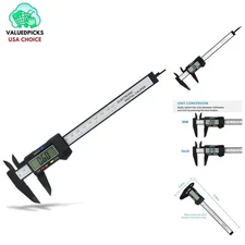 Versatile 0-6" Electronic Caliper - Easy LCD Reading & Instant Unit Conversion
