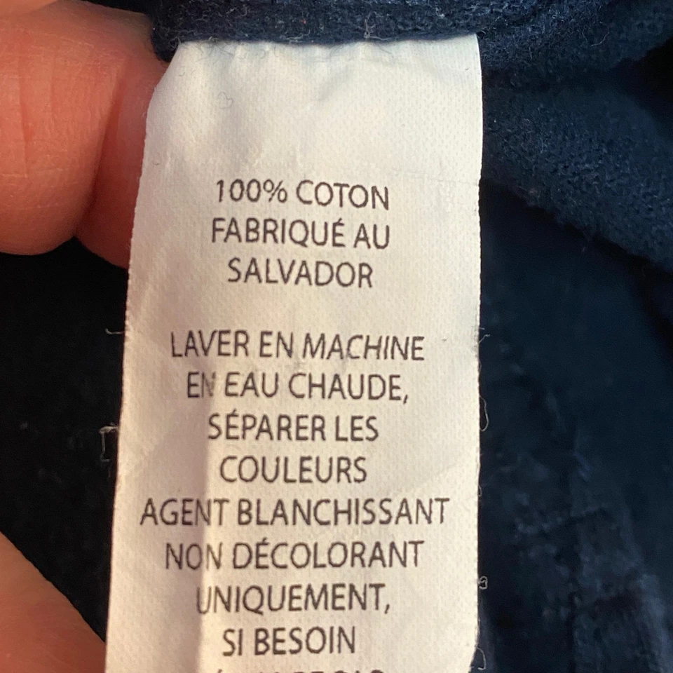 LL Bean Chamois Cloth Shirt Traditional Fit Large Tall Navy Blue LT Flannel - Image 4 of 4