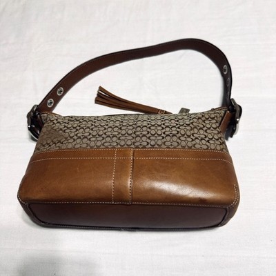 Coach Soho Signature Flap Shoulder Bag F10418 Brown Jacquard