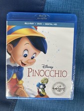 Pinocchio (Blu-ray/DVD, 2017, 2-Disc Set) No Digital LIKE NEW!