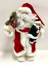 Large Christmas Standing Santa Claus with Gift Bag  Baby Doll