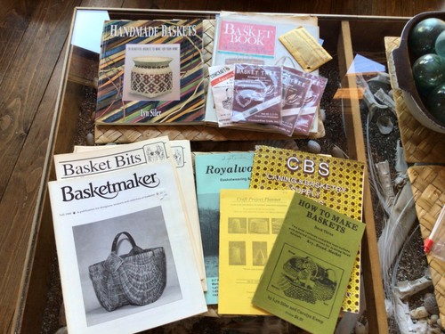 Basket Making Collection Books Patterns Magazines & Dyes EUC Weaving Caning