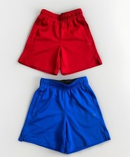 DSG Boys All Purpose Training Shorts Lot of 2 Red  Blue Size 2XS 4-5  READ 