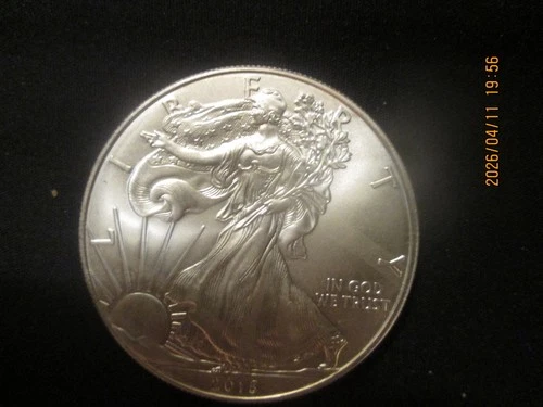 2015 American eagle silver $, .999 fine silver, BU