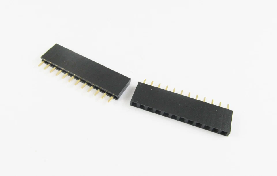 20pcs 1x12 Single Row Flat Header Socket 12 Pins PCB Socket Female Header 2.54mm - Image 2 of 2
