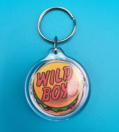 WILD BOYS Gadget KEYCHAIN Diameter 40mm Clear New (PREPPY PANINARO) - Picture 2 of 2