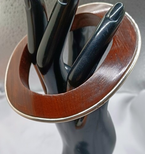 Silpada Wood Bangle Bracelet Wavy Rosewood Sterling Silver - Picture 3 of 8