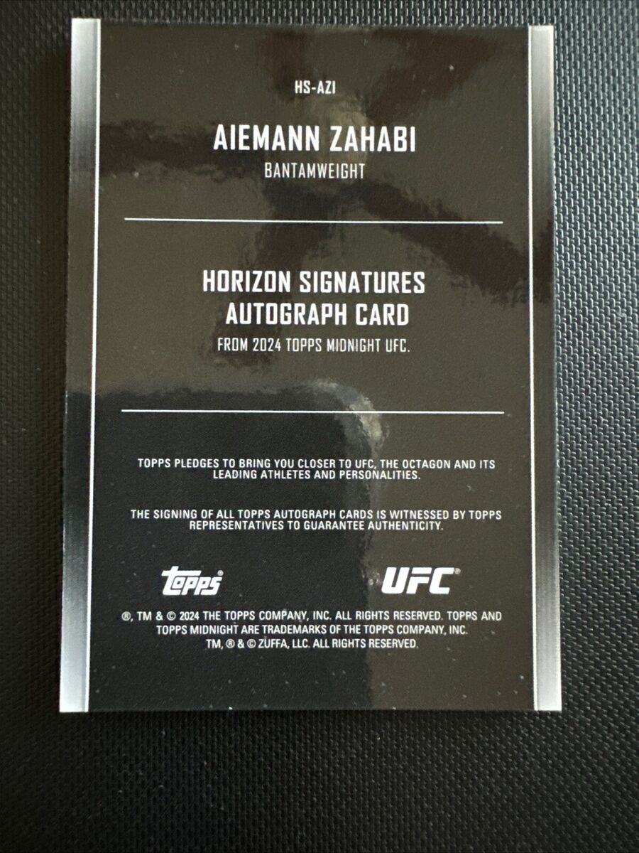 2024 Topps Midnight UFC - Horizon Signatures #HS-AZI Aiemann