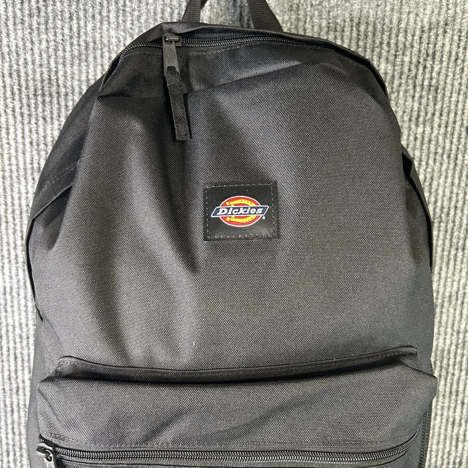 Nueva Mochila Dickies Negra 2 Bolsillos Botella de Agua Bolsillos Laterales Foto 2 de 4