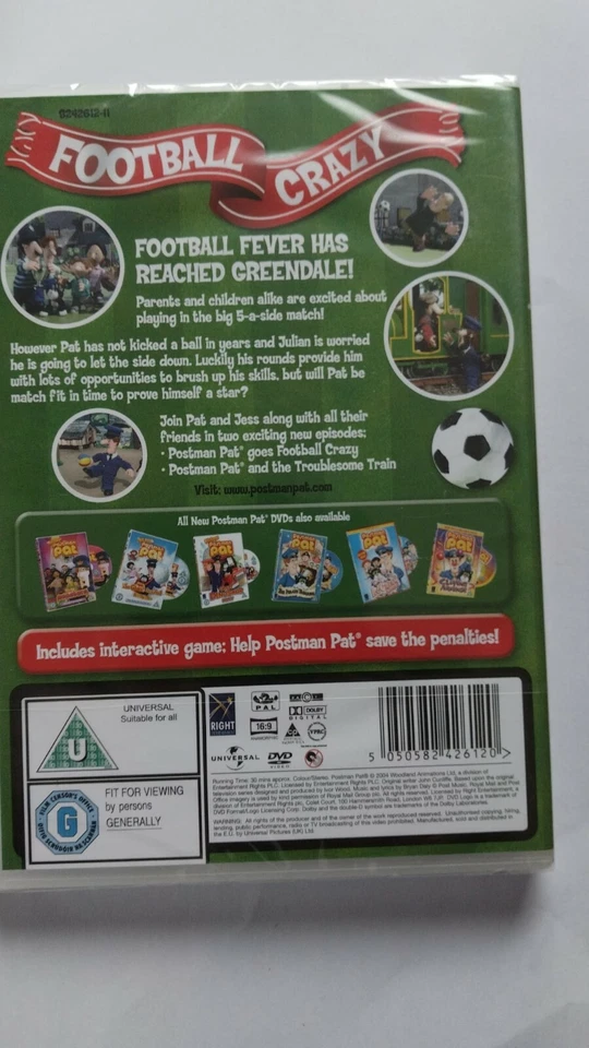 POSTMAN PAT FOOTBALL CRAZY NEW AND SEALED DVD - Image 2 of 2