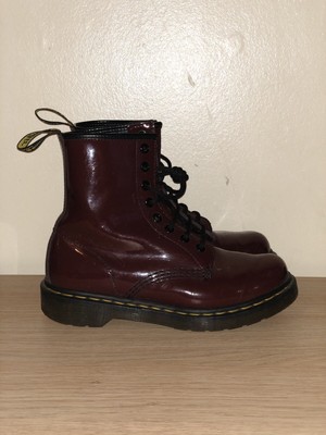 burgundy patent doc martens