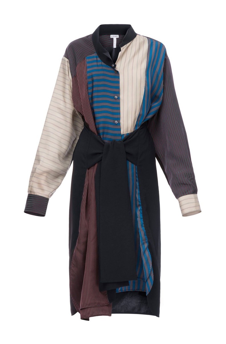 【LOEWE】BELTED MIDI SHIRT DRESS LOEWE Wrap-effect belted woven midi shirt dress | NET-A-PORTER