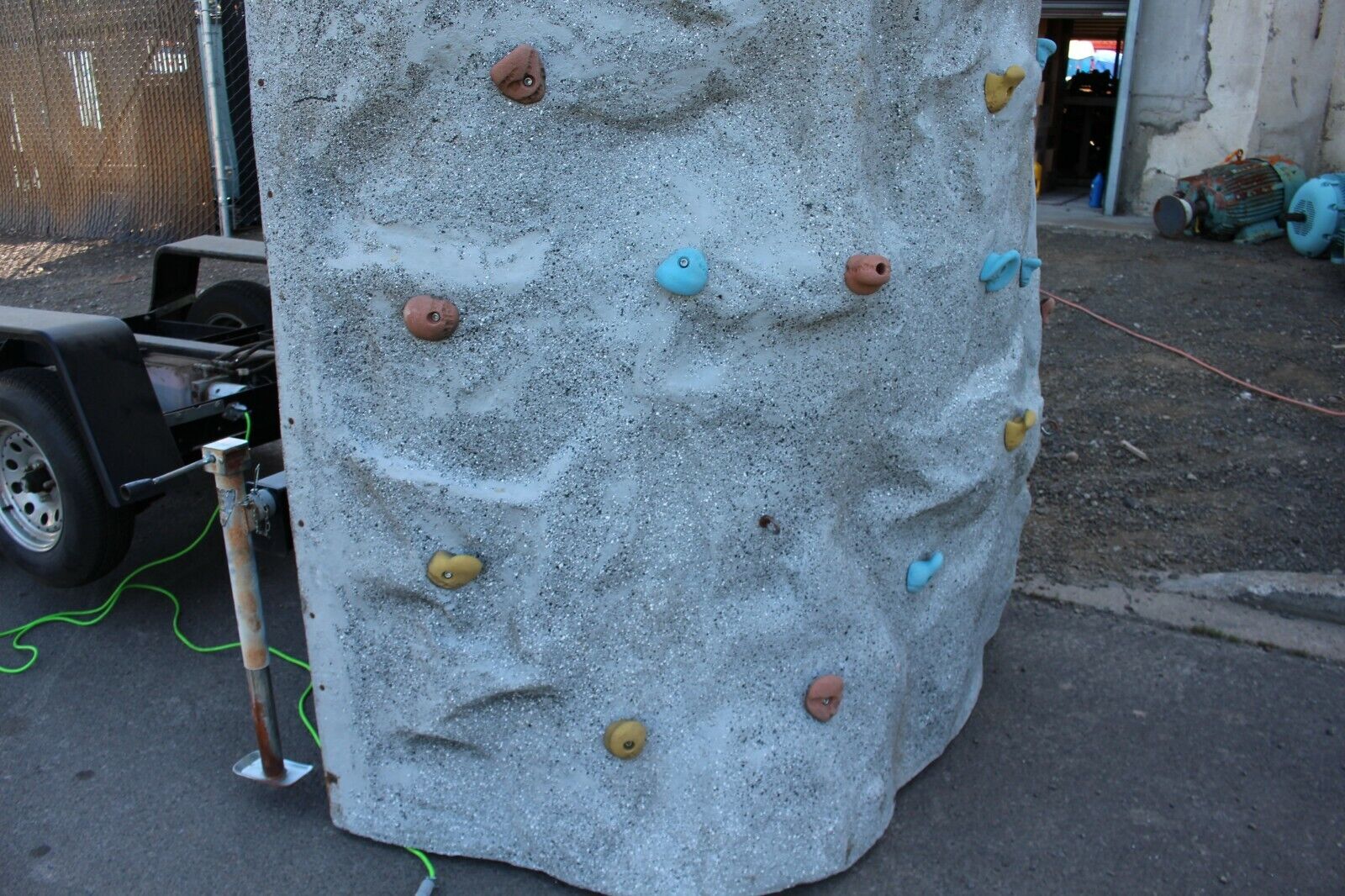 24' Extreme Engineering Portable Rock Climbing Wall W/ 3 Belay In The