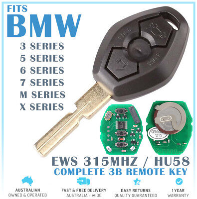 Fits BMW 3 Button Complete Key Remote Transponder 3-5-7 SERIES X3 X5 Z4 E38  E39 | eBay