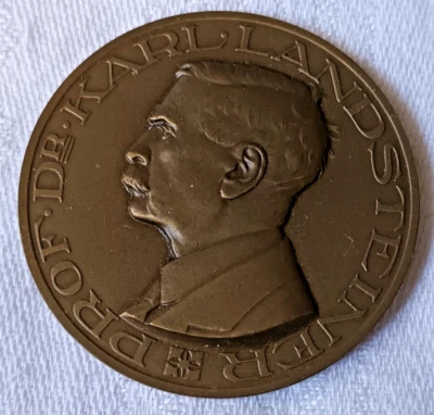 Niederlande Medaille "PROF. DR. KARL LANDSTEINER "Prämie Rotes Kreuz Blutspende - Bild 1 von 2