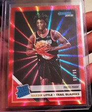 2019 Panini Donruss Rated Rookies Press Proof Red Laser 06/99 Nassir Little...